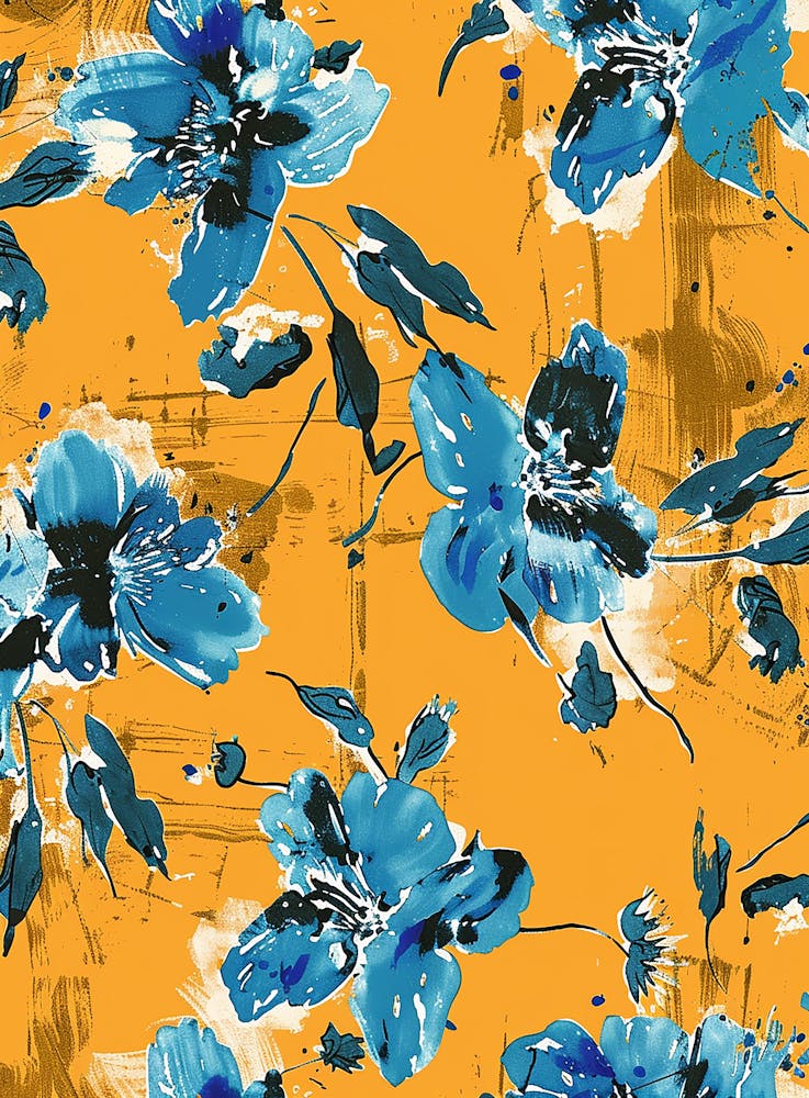 Blaue und Gelbe Blumen