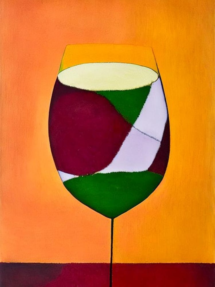 Cabernet Sauvignon Paul Klee Inspired Abstract 2 Cocktail Poster