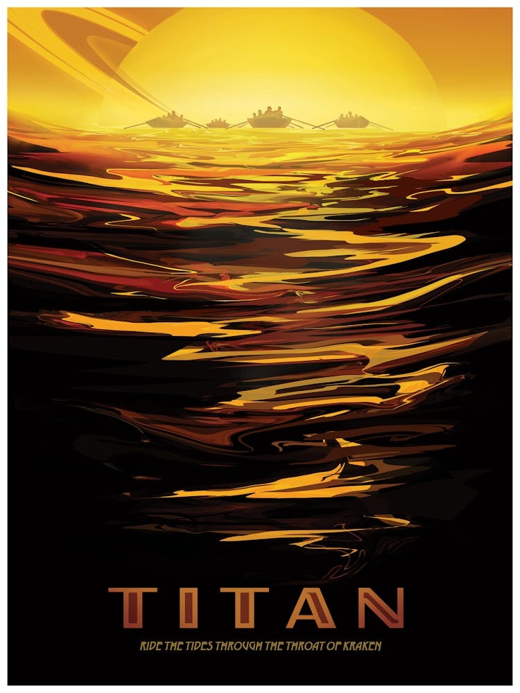 Titan Vintage Space Poster