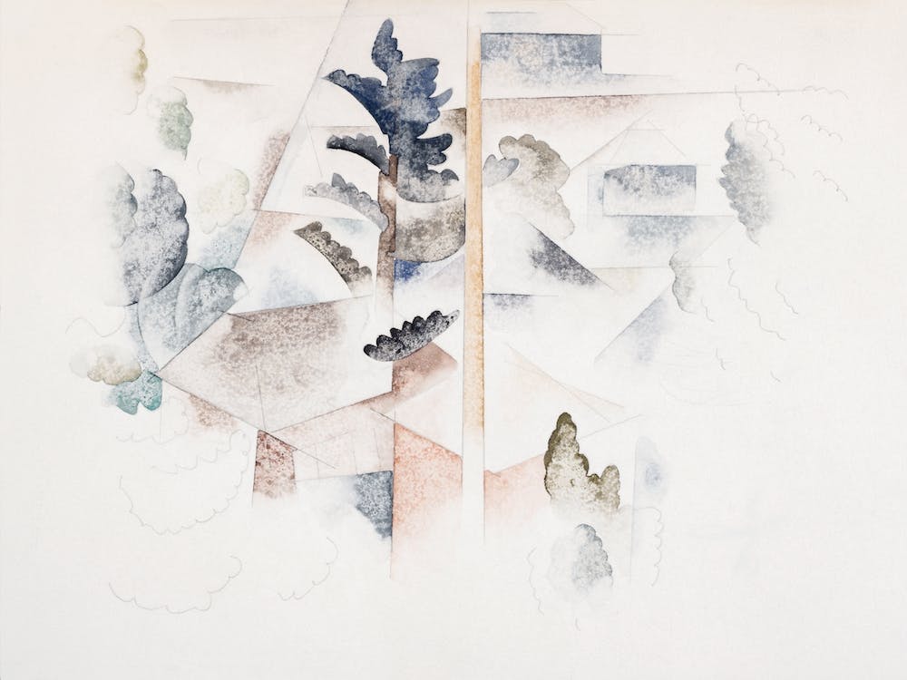 Bermuda, Trees And Architecture, Charles Demuth