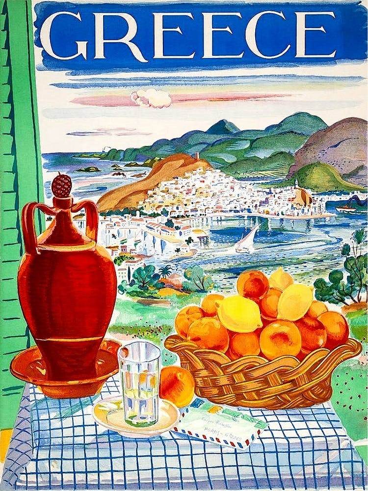 Griechenland, Obstkorb am Fenster