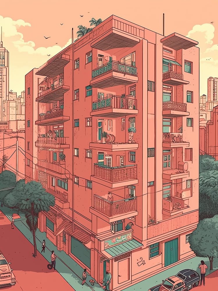 Sao Paulo Brazil Travel Illustration 2