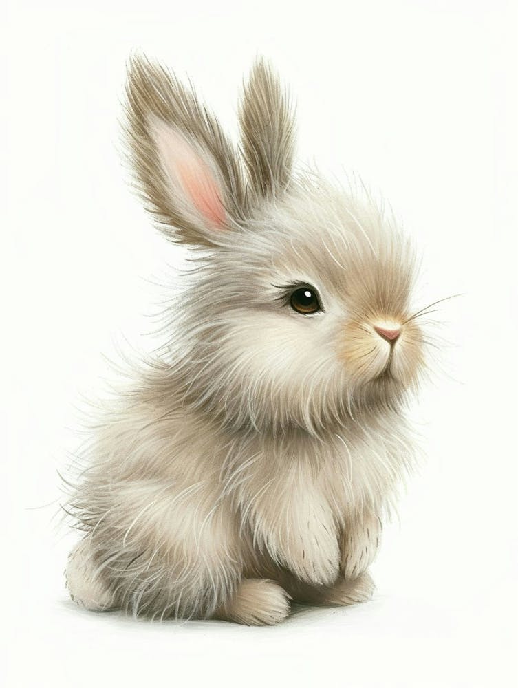 Jersey Wooly Rabbit Kids Illustration 1