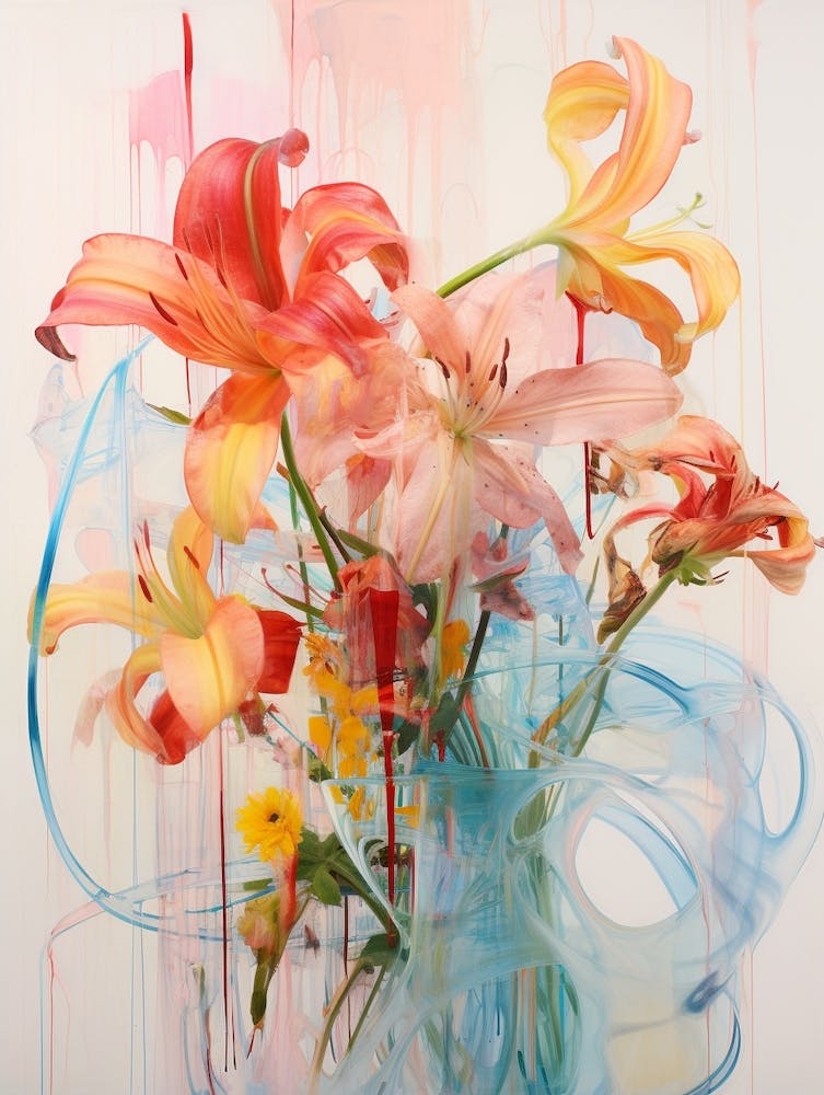 Abstract Flower Painting Lily 4