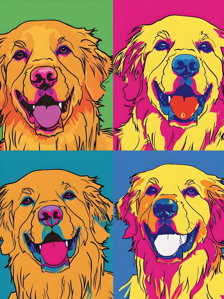 Golden Retriever Pop Art 1