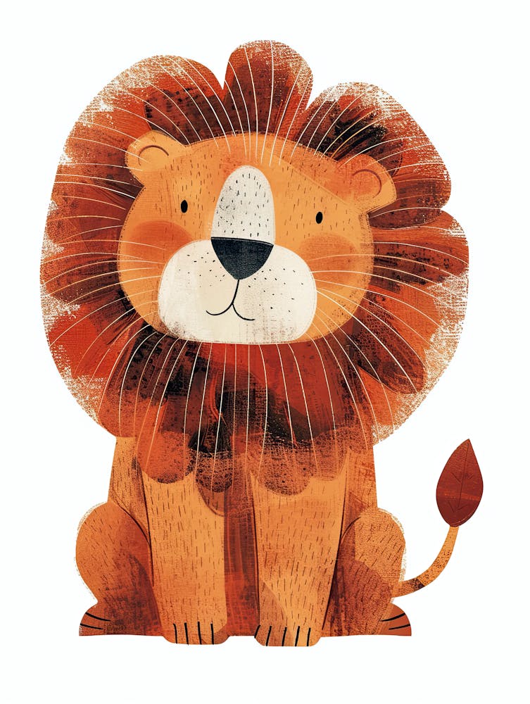 Smiling Lion King Children Prints & Kids Posters