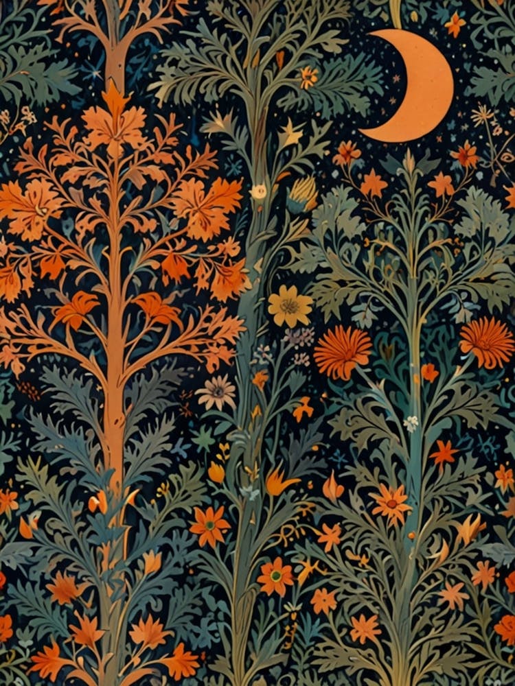 William Morris Moon And Trees 9