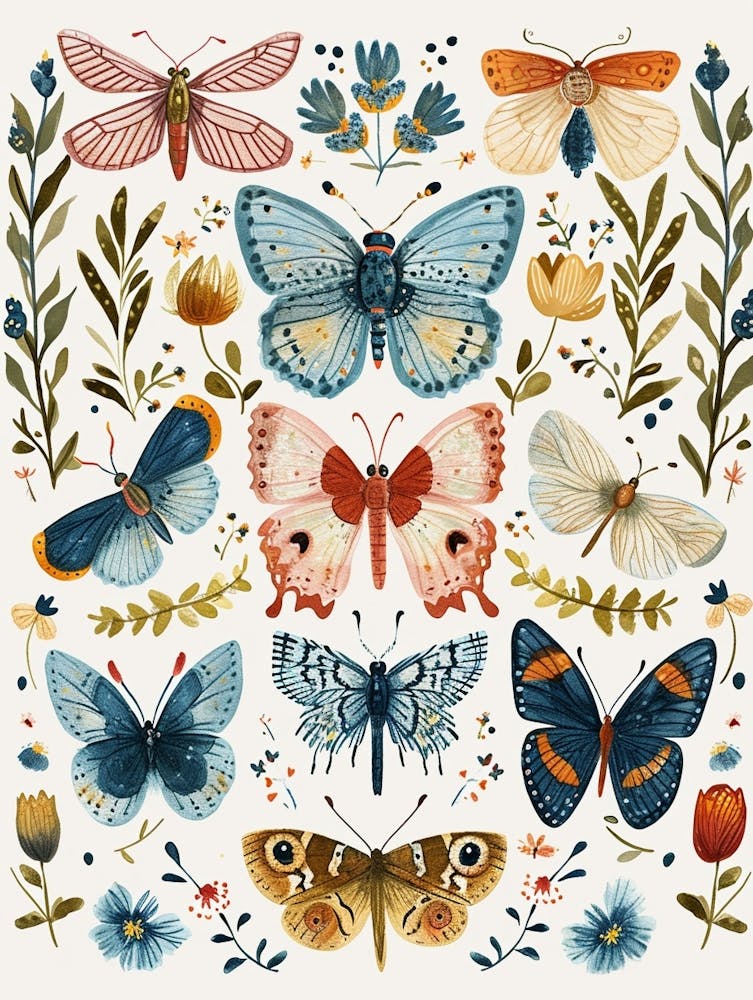 Colourful Insect Illustration Butterfly 19