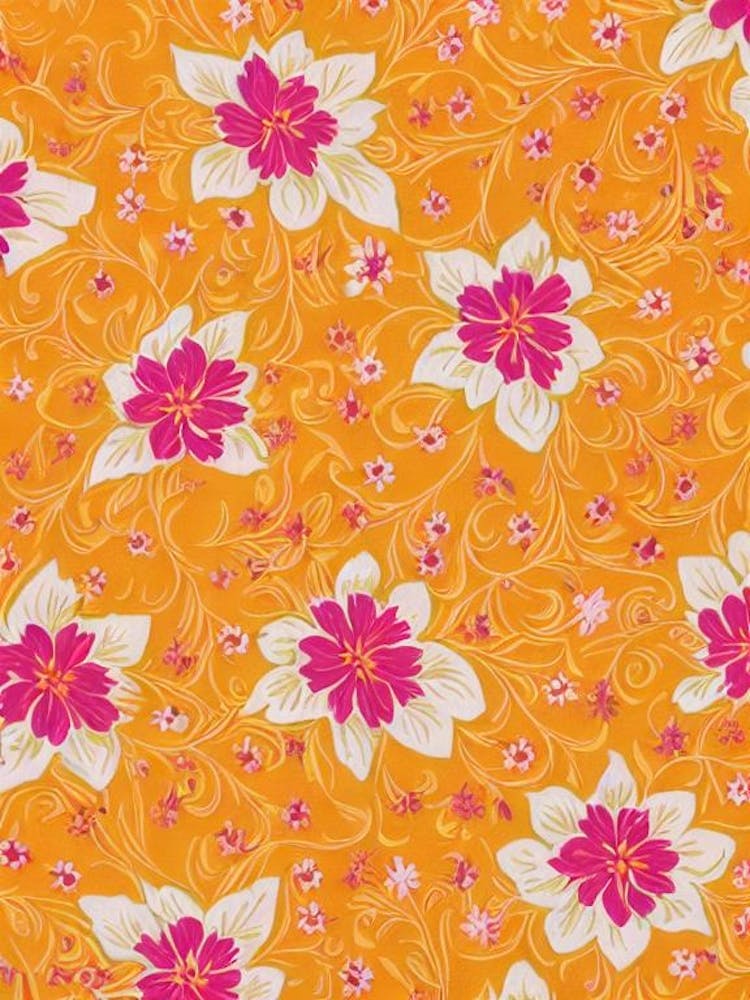 Angel'S Trumpet Floral Print Retro Pattern Flower