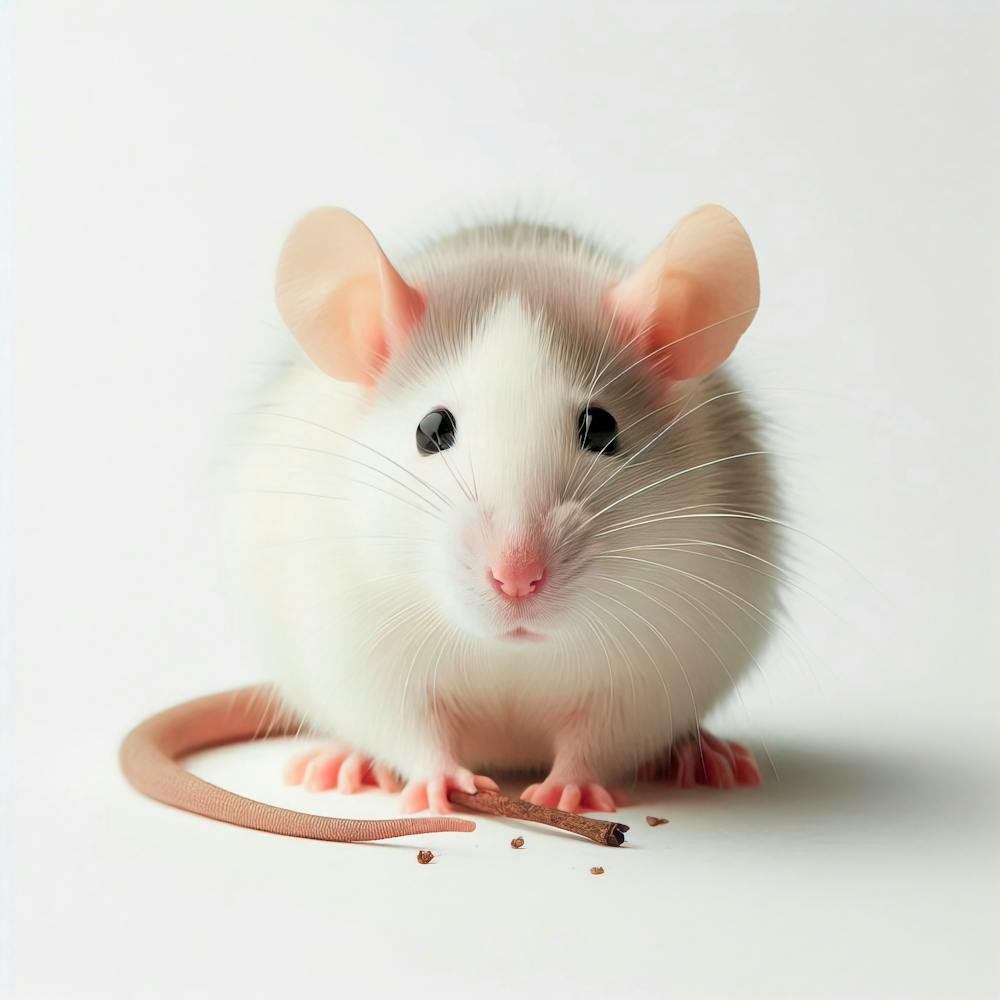 Gray Sewer Rat White Background Photography 1