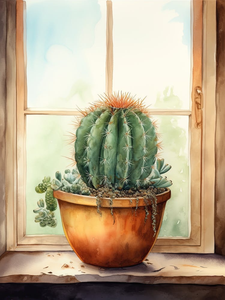 Barrel Cactus Window 2