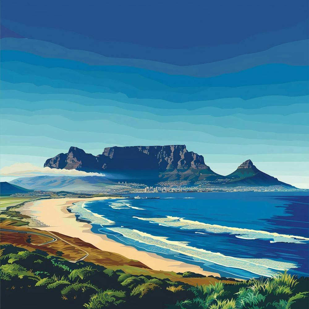 Table Mountain À Cape Town Design Vectoriel Illu 1720033839 3