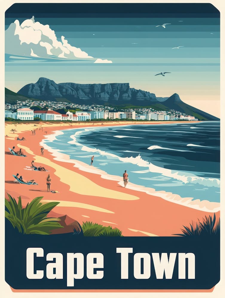 Aihrgdesign A Retro Travel Poster For Cape Town Featuring The Fa40e17f C0fc 4046 B7a1 3dfc087a8b34 3