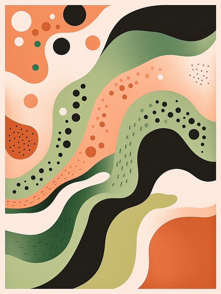 Abstract Aria; Vintage Risograph Symphony