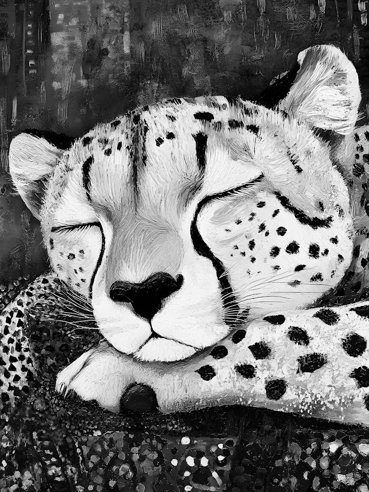 Cheetah Sleeping In The Sun