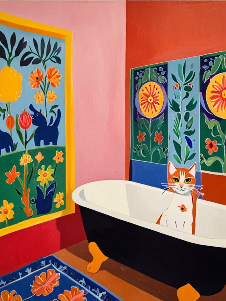 Cat In The Bath 7