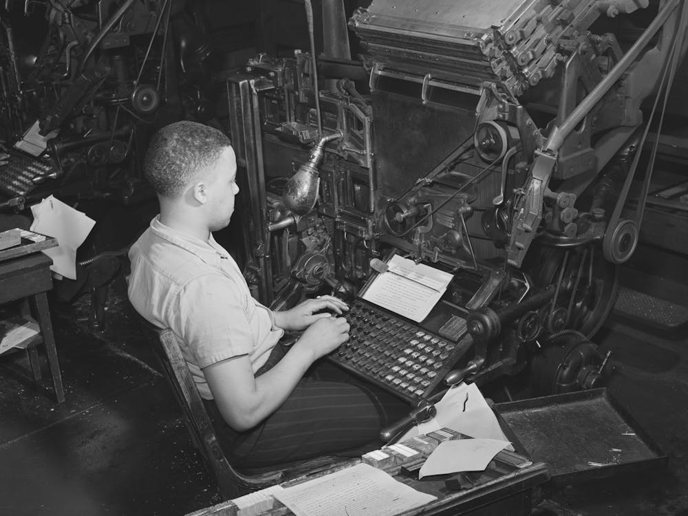 Linotype Operator, Chicago, Illinois By Russell Lee