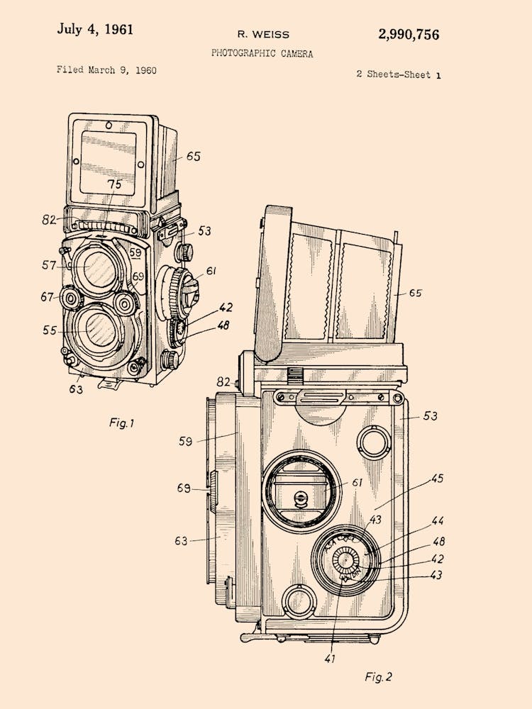Camera Patent Vintage Poster 03