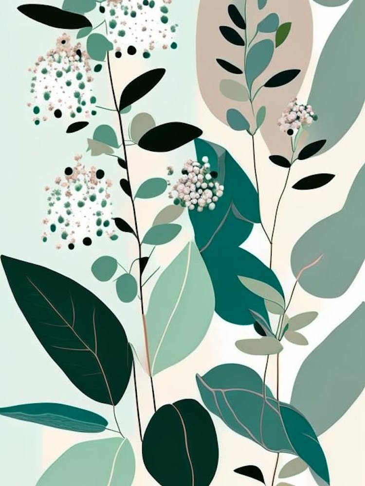 Mountain Mint Wildflower Modern Muted Colours 1