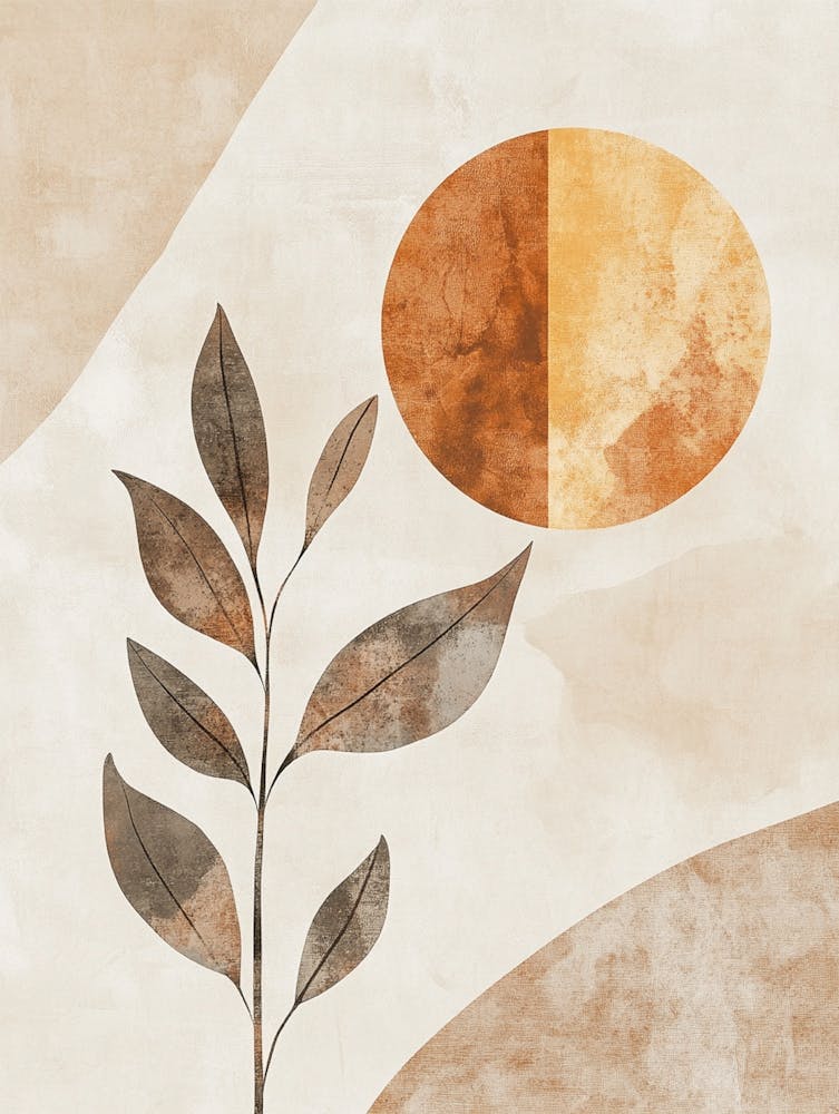 Sun And Leaves Canvas Print 11