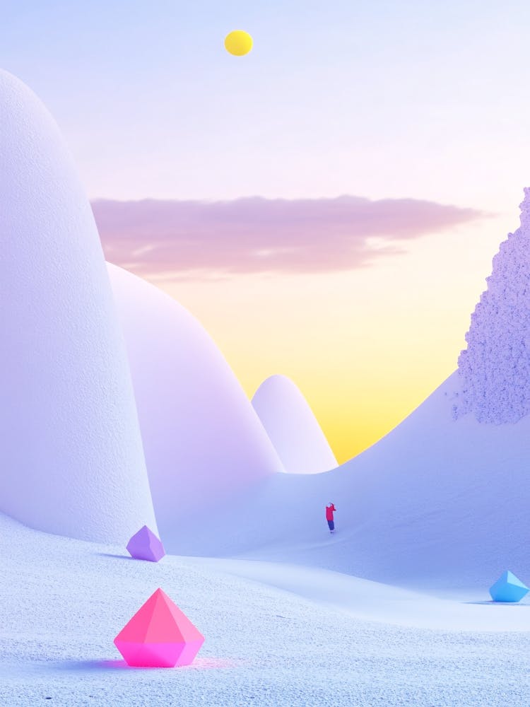 Abstract Cold Tech Landscape