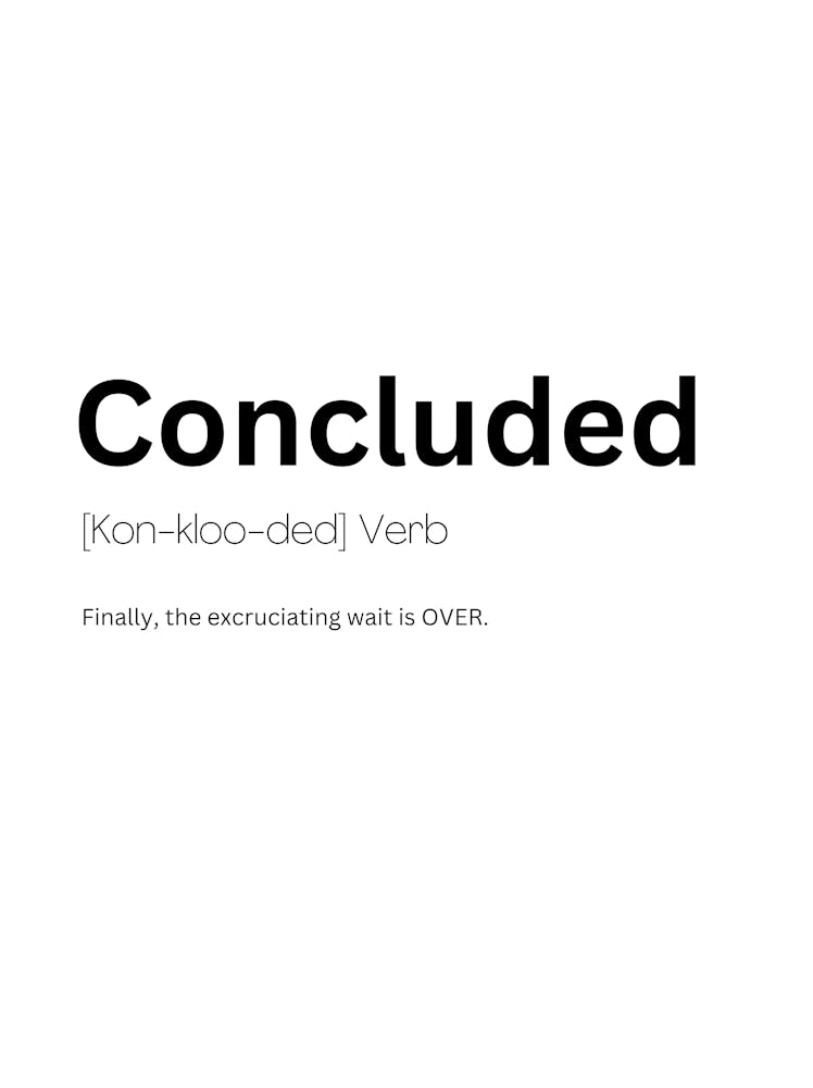 Concluded Definition Meaning