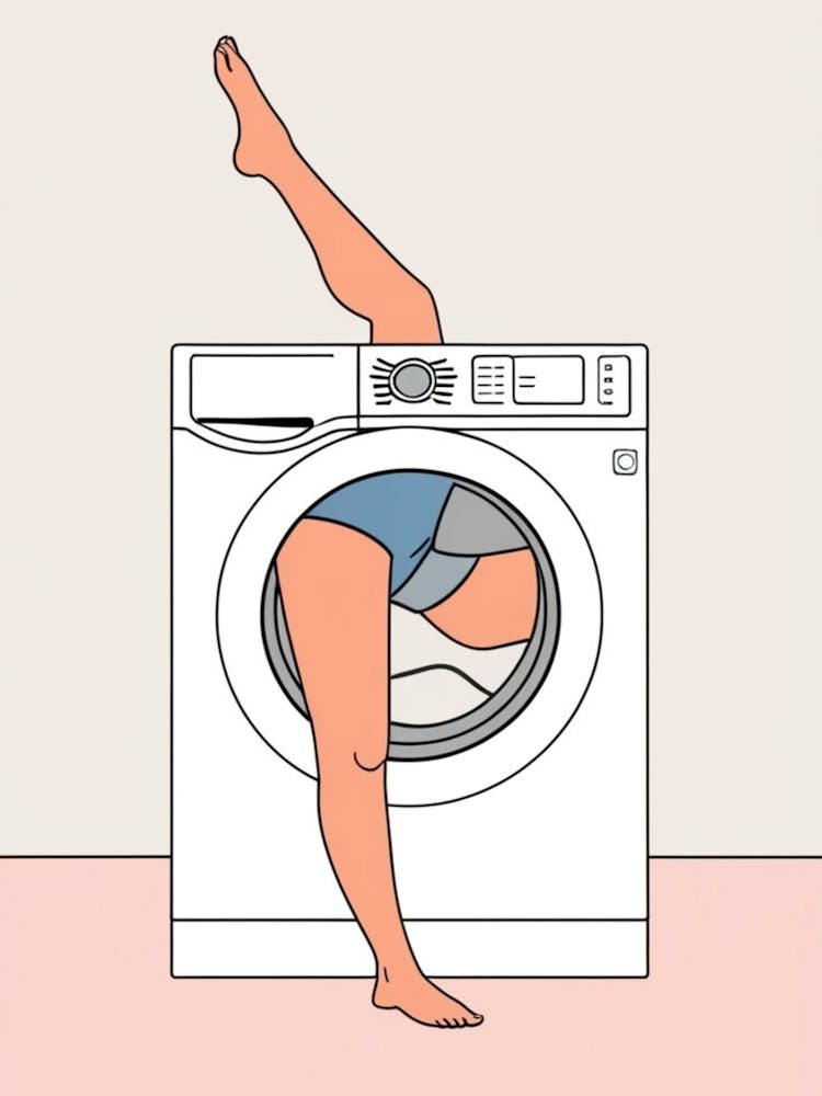 Woman In A Washing Machine