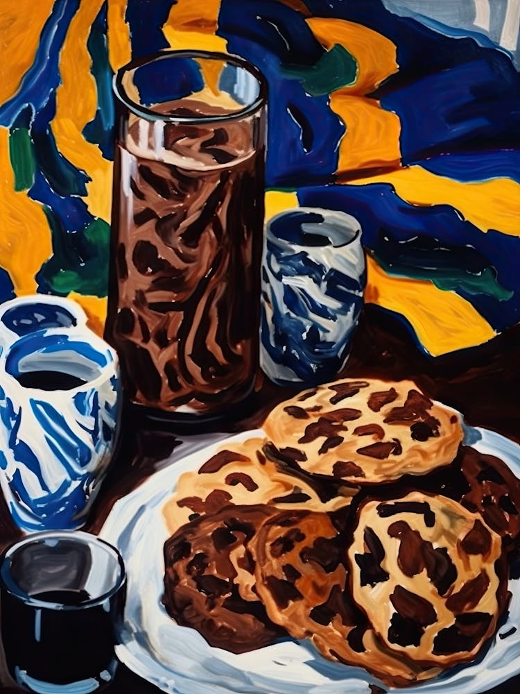 Chocolate Chips Cookies Painting 4