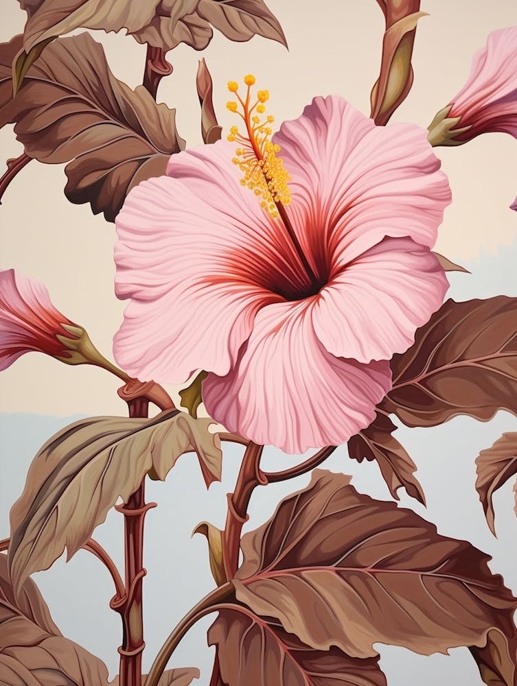 Floral Illustration Hibiscus 1