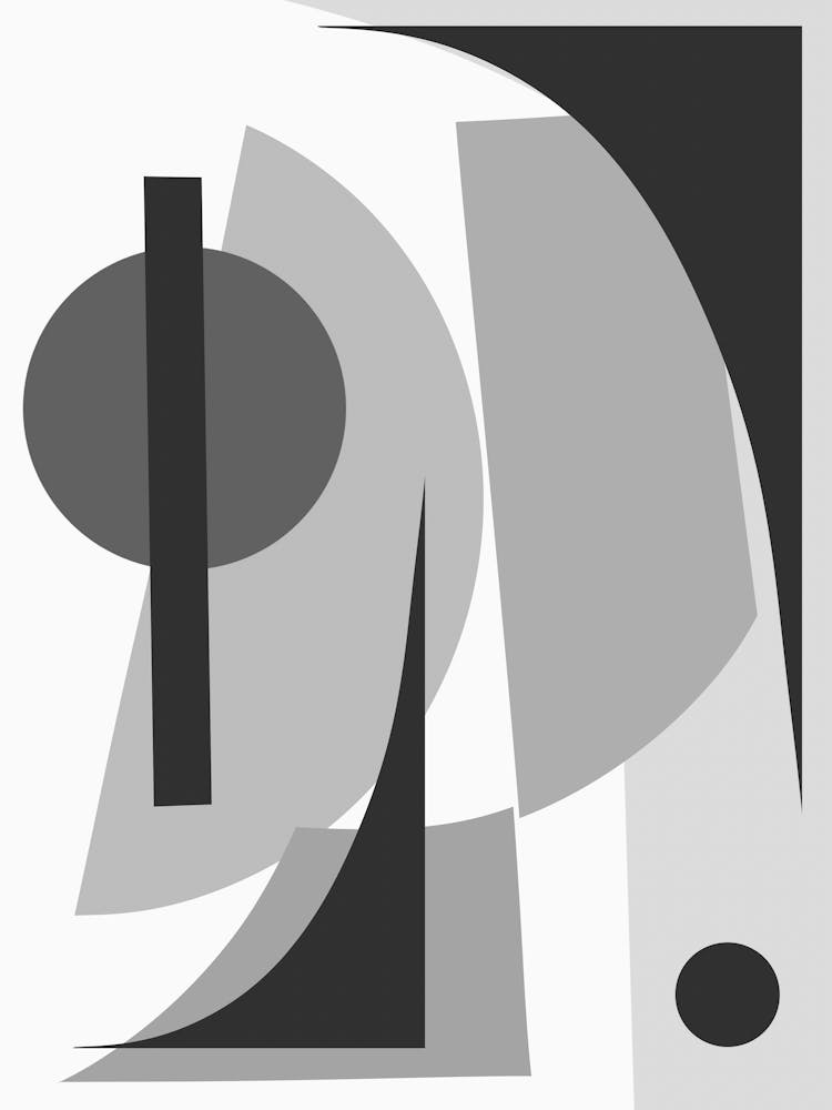 Abstract Black And White Painting 9