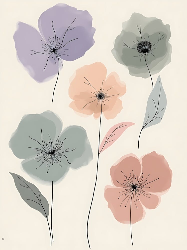 Warm Earthy Floral Wall Styling