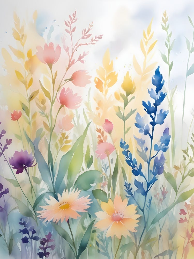 Watercolor Flower Garden 2