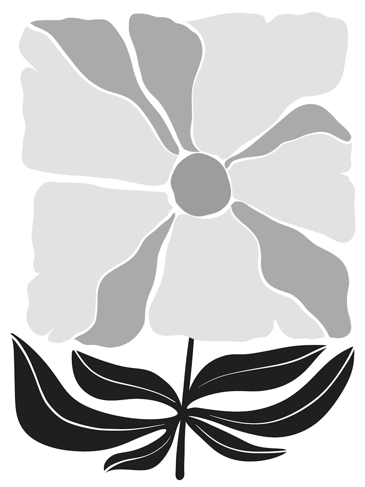 Flower In Black And White 2
