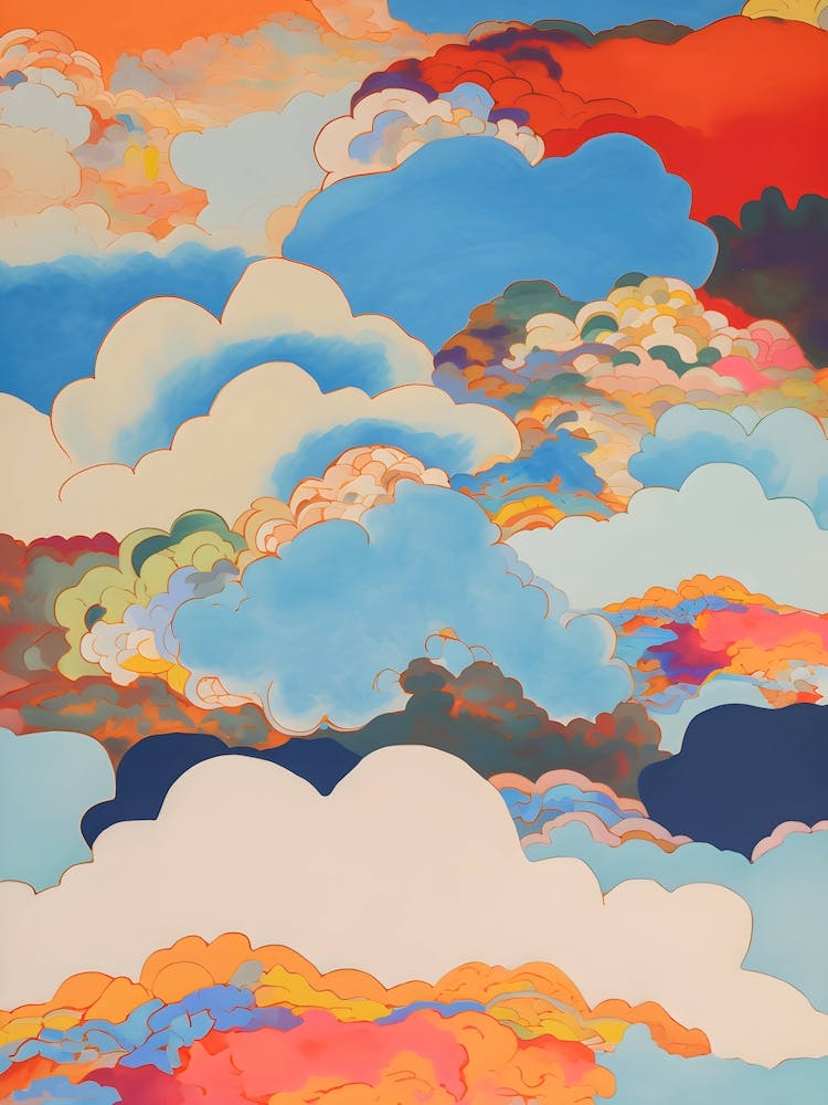 Chromatic Cloudscapes: Radiant Cloud Pattern