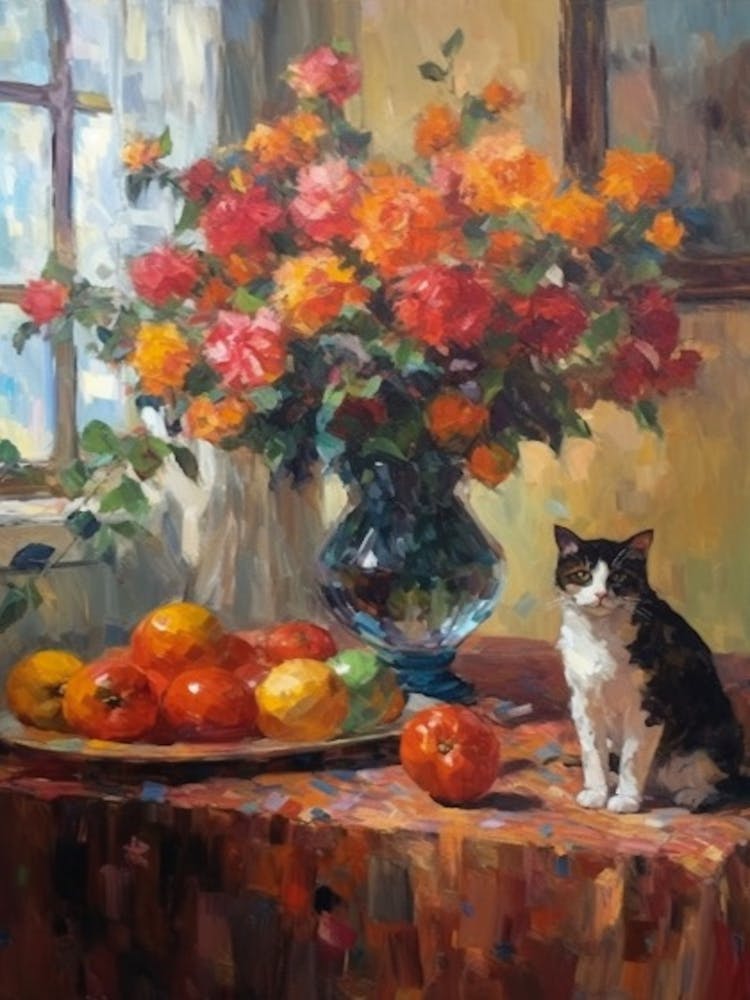 Dahlia With A Cat 2