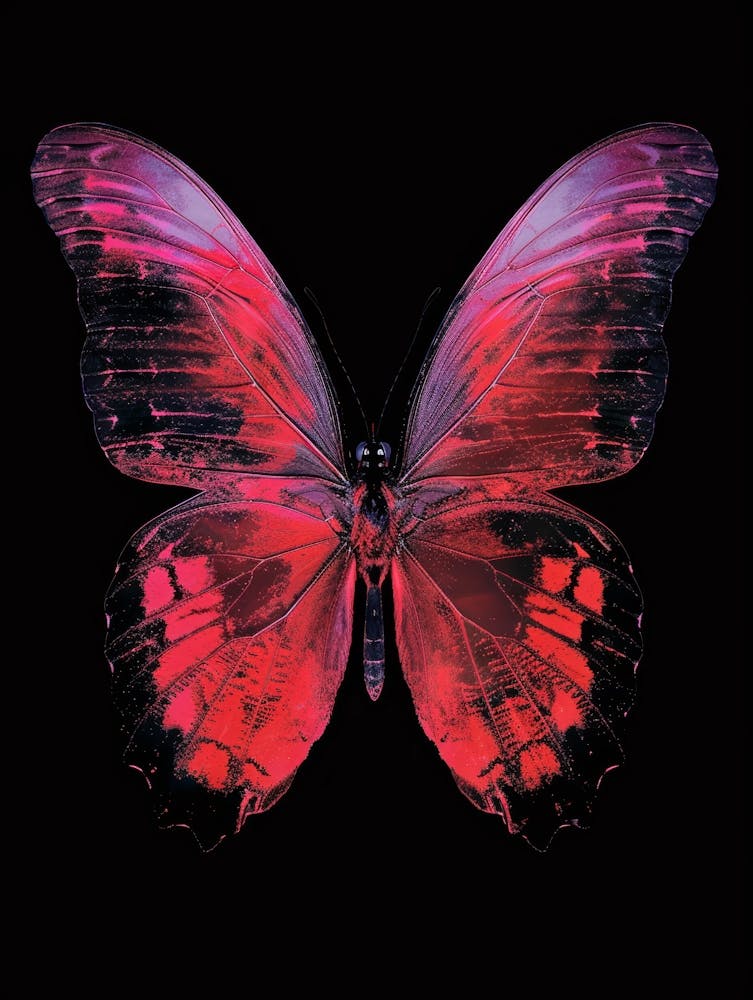 Butterfly On Black Background 2