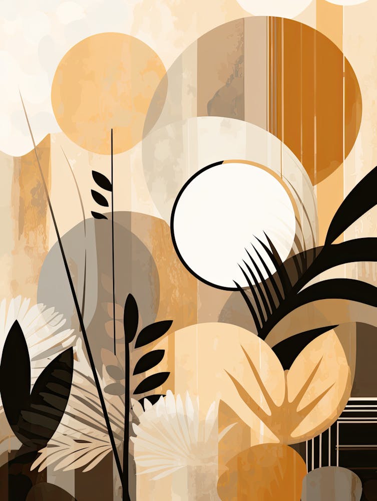 Floral Print 34, Art mural moderne du milieu du siècle, Impression d'art moderne de culture pop, Affiche d'exposition minimaliste moderne, Impression rétro, Bauhaus
