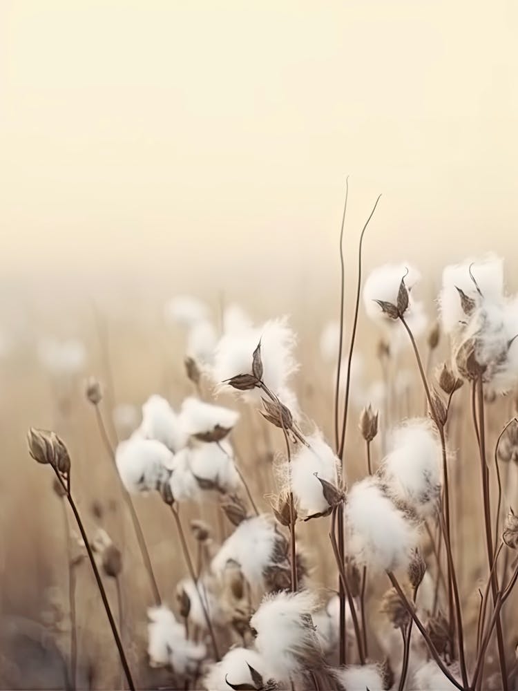 Photography  White Cotton Flowers