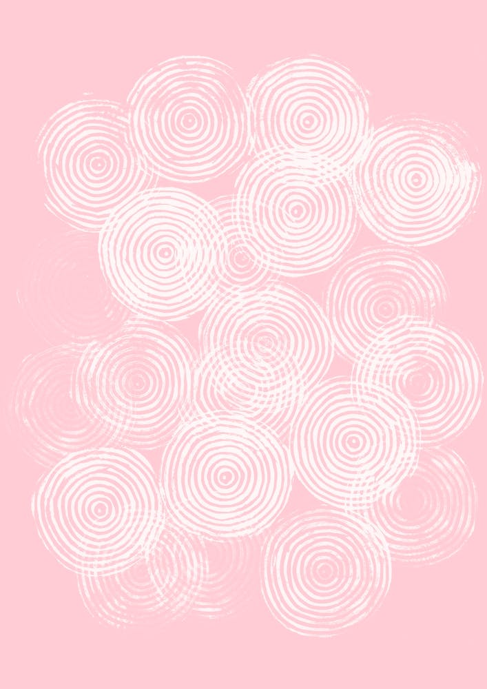 Radial Block Print In Pink