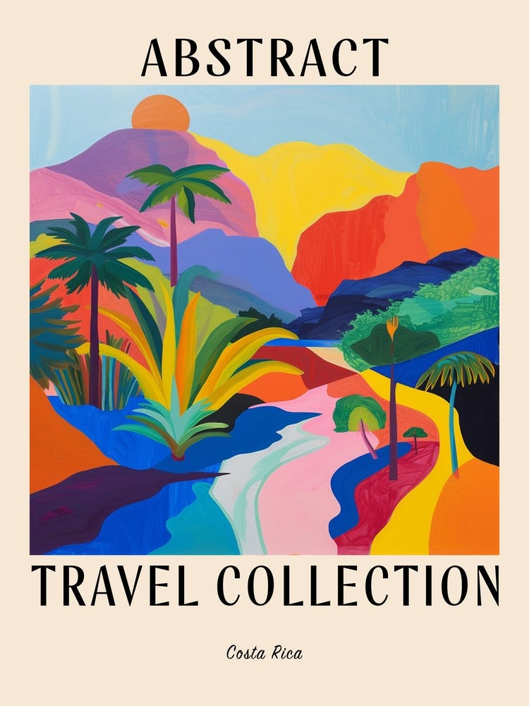 Abstract Travel Collection Poster Costa Rica 4