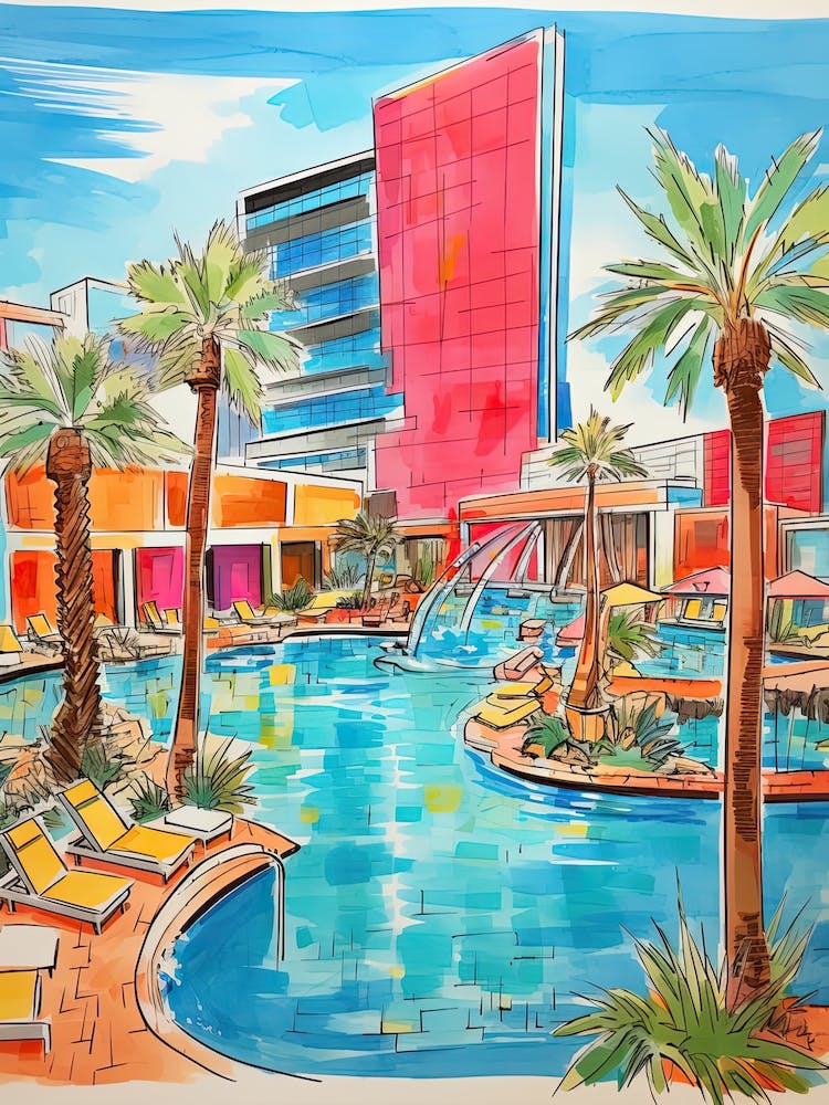 Aria Resort & Casino   Las Vegas, Nevada  Resort Storybook Illustration 3