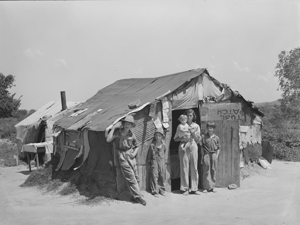 Family Of Day Laborer Living In Arkansas River Bottom At Webbers Falls, Oklahoma, Muskogee County By Russ