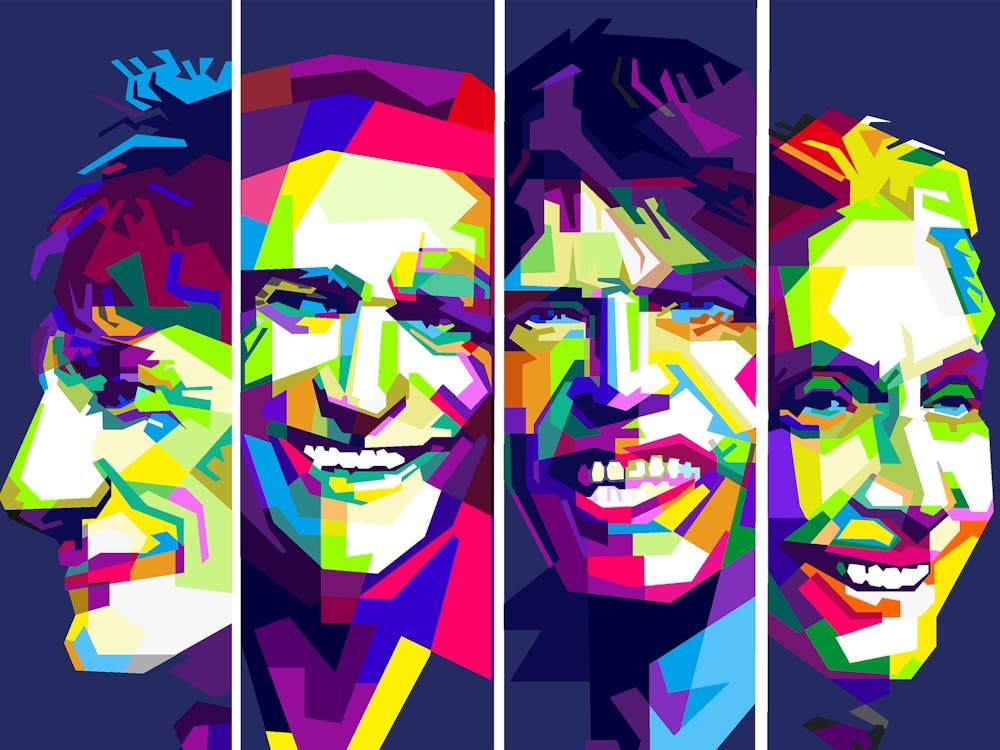 The Rolling Stones - Art WPAP du groupe de rock and roll britannique