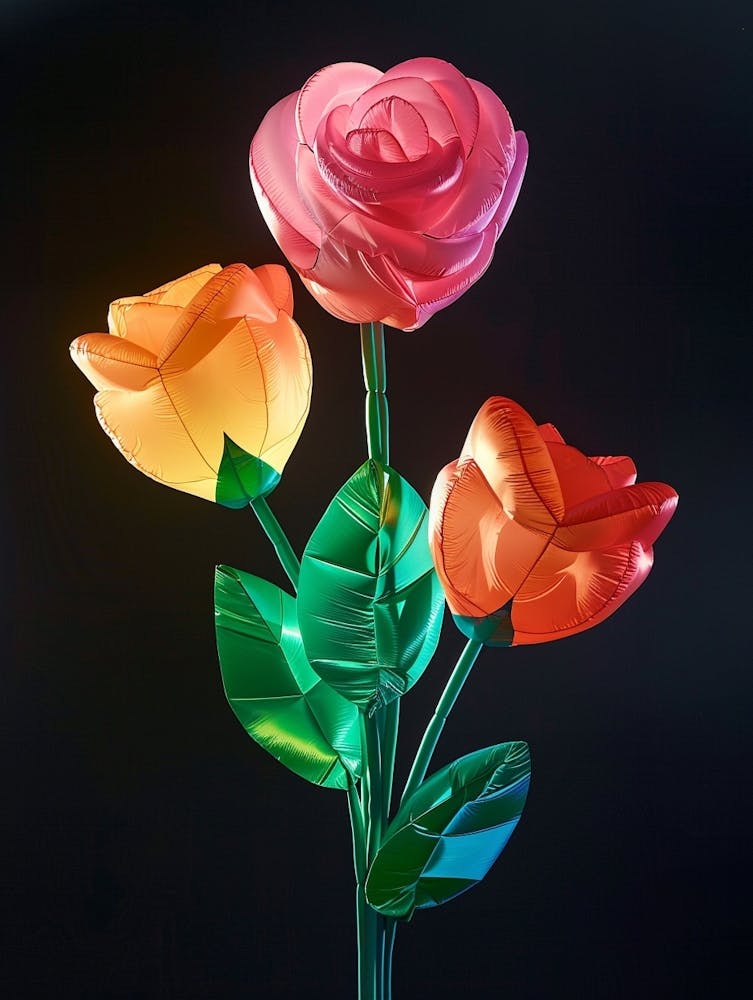 Bright Inflatable Flowers Rose 5