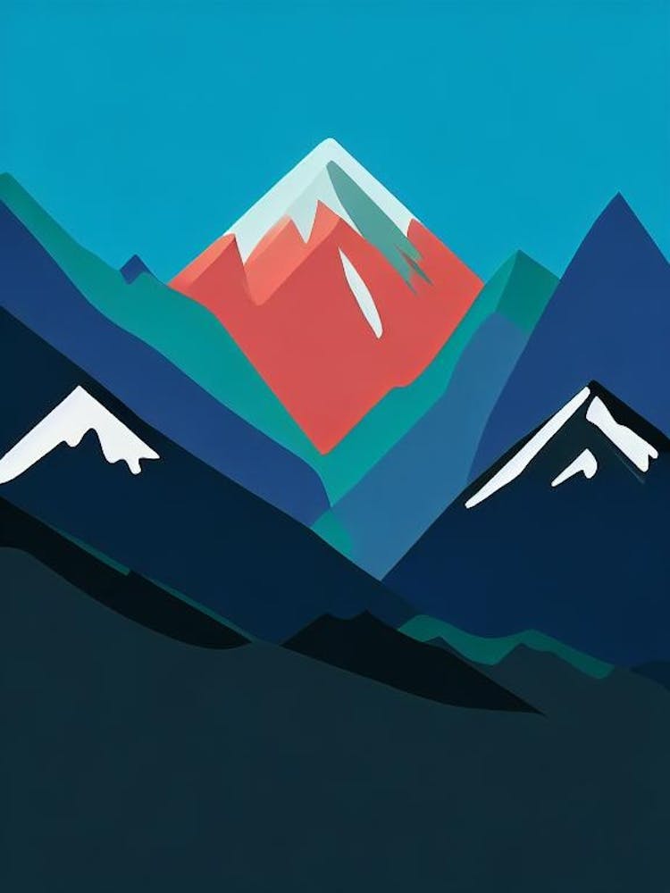 Jackson Hole, Usa Modern Illustration Skiing Poster