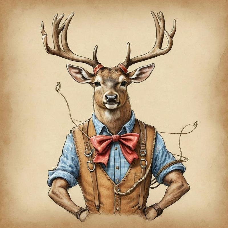 Deer With Bow Tie