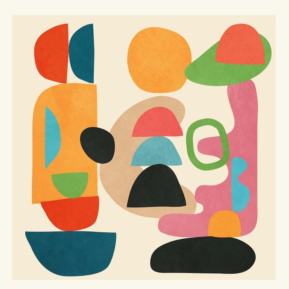 Minimal Abstract Shapes Art 5
