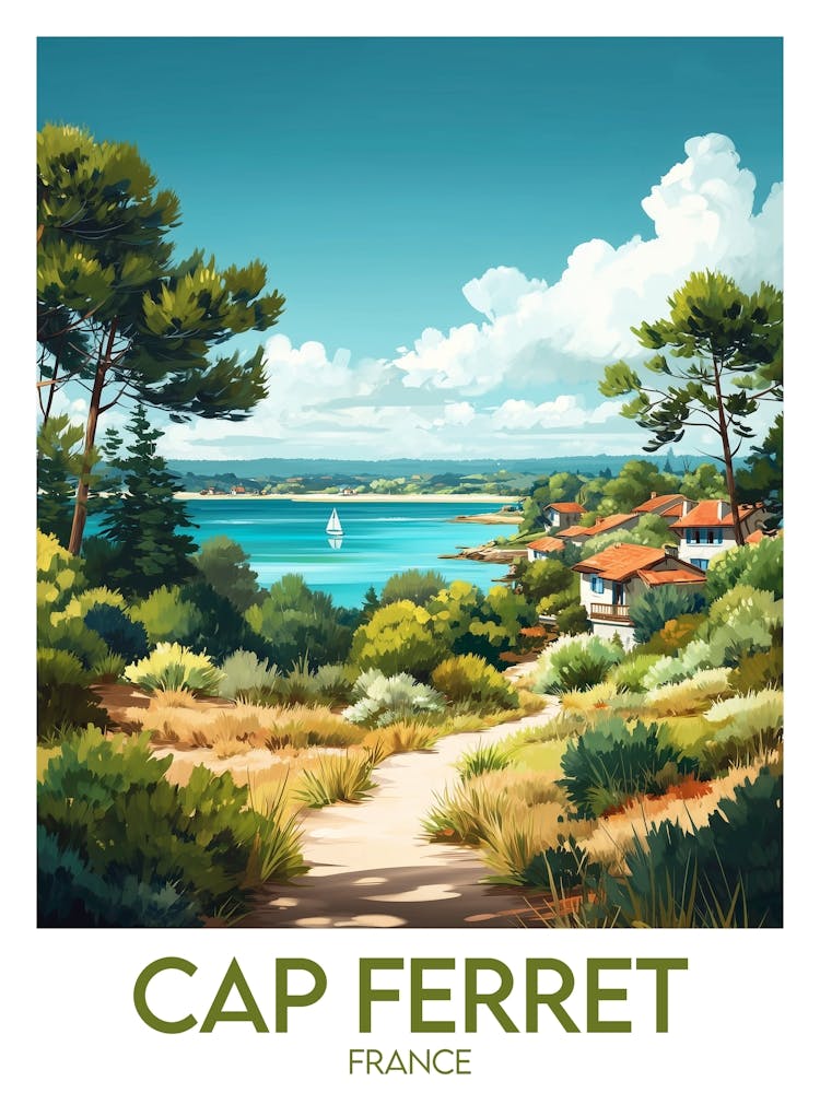 Affiche de voyage Cap Ferret