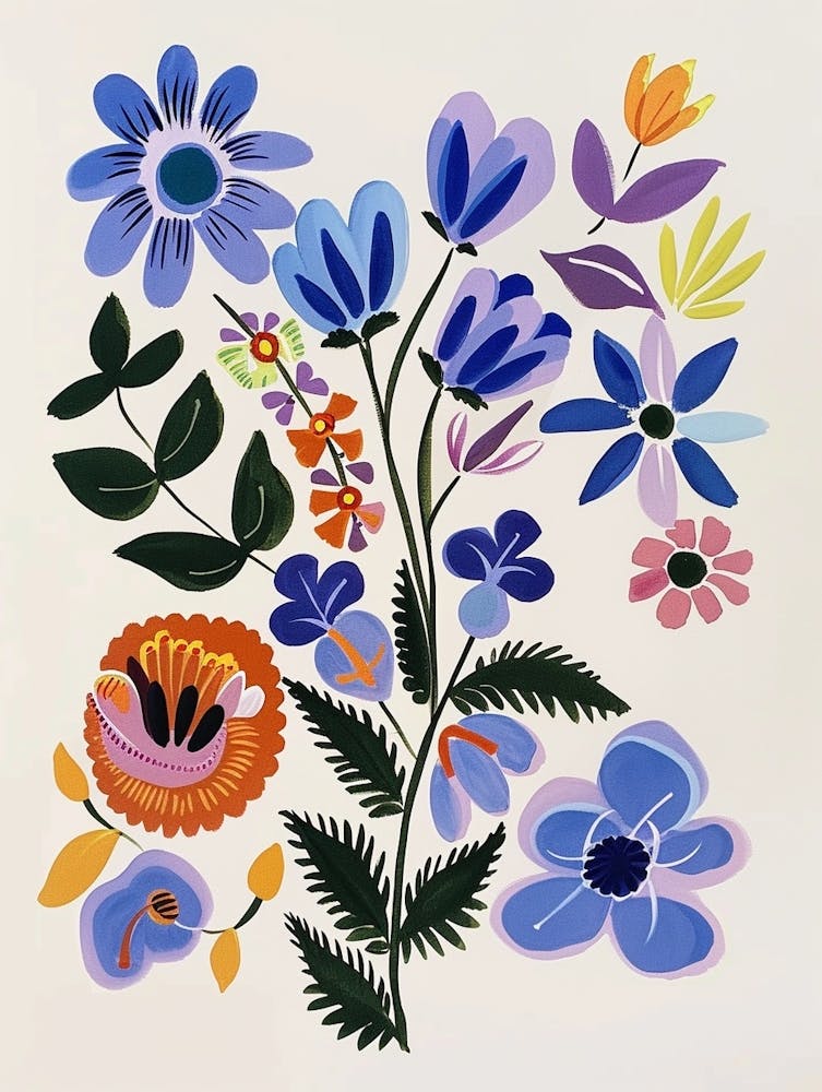 Painted Florals Lilac 4