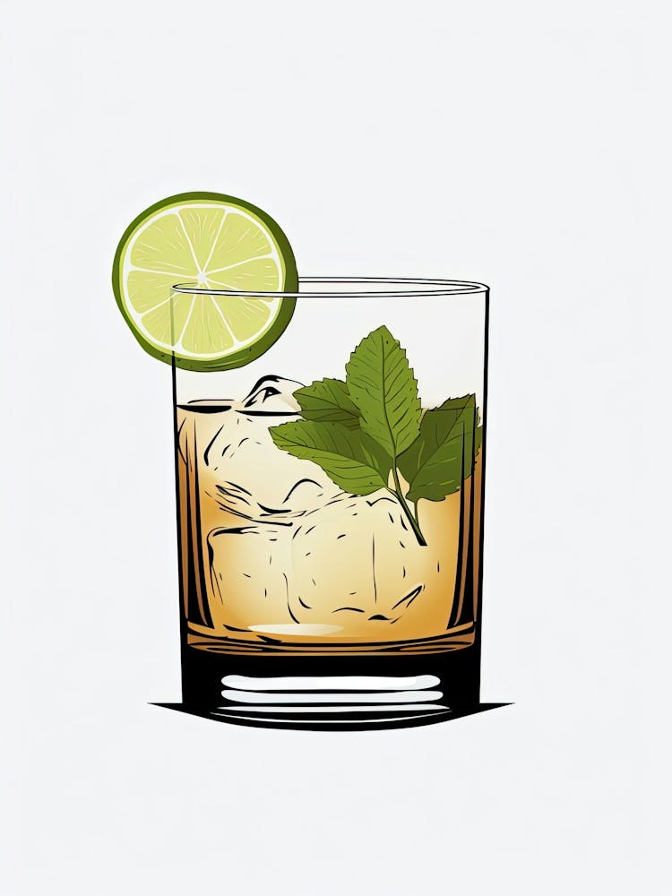 Illustration Kentucky Mule Floral Infusion Cocktail 1